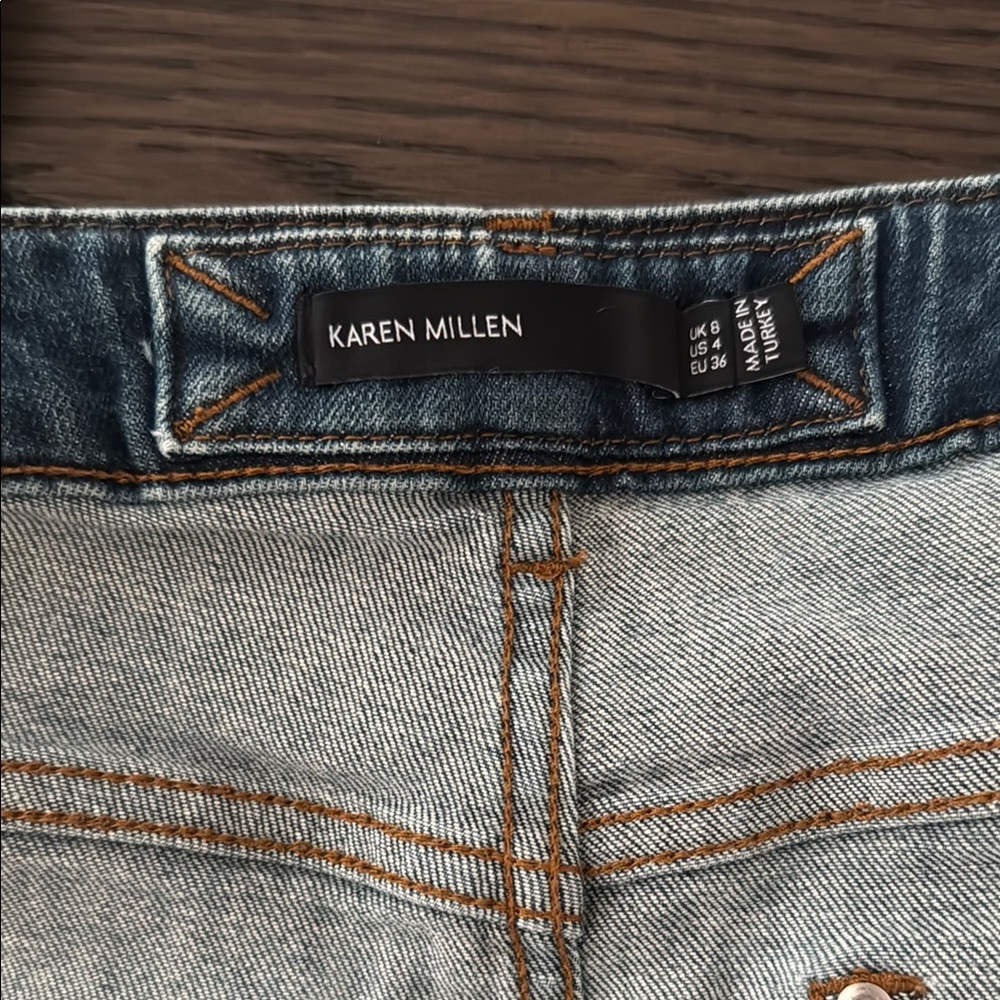 Karen Millen Light Blue Denim Trousers